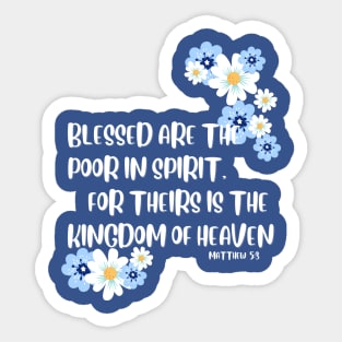 Beatitudes Matthew 5:3 Light Letters Sticker